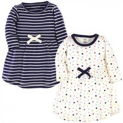 Touched By Nature Organic Cotton Long Sleeve Dresses 2-pack - Colorful Dot