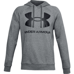 Under Armour Men's Rival Fleece Big Logo Hoodie - Pitch Gray Light Heather/Black