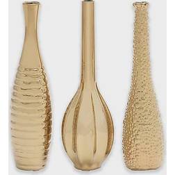 Ridge Road Décor Textured Ceramic Vase Set Vase 12" 3