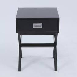 LuxenHome X-Leg Small Table 15.7x15.7"