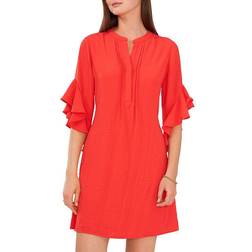 Vince Camuto Flutter Sleeve Dress - Radient Red