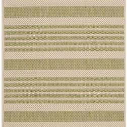 Safavieh Courtyard Collection Green, Beige 96x132"