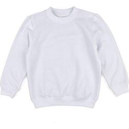 Leveret Neutral Solid Color Pullover Sweatshirt - White (29415189217354)