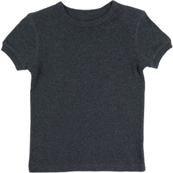 Leveret Kid's Short Sleeve Cotton T-shirt Neutrals - Dark Grey (28988353380426)