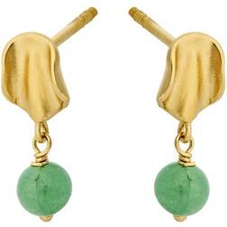 Pernille Corydon Ocean Hope Earsticks - Gold/Green