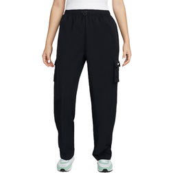 Nike Sportswear Essential Women's High-Rise Woven Cargo Trousers - Black/White