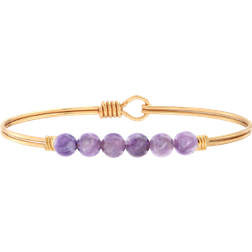 Luca + Danni Energy Stone Bangle Bracelet - Gold/Purple