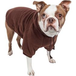 Petlife American Classic Fashion Plush Hooded Dog Sweater Small