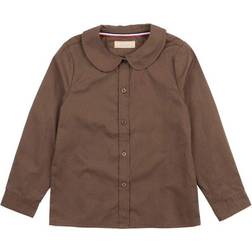 Leveret Girl's Dress Shirt - Brown (29415214841930)