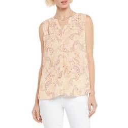 NYDJ Sleeveless Pleat Back Blouse - Bpaisley