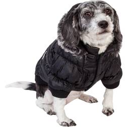 Petlife Classic Metallic Fashion 3M Insulated Dog Coat Parka w/ Removable Hood Medium