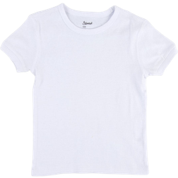 Leveret Kid's Short Sleeve Cotton T-shirt Neutrals - White (28988352004170)