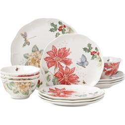 Lenox Butterfly Meadow Holiday Dinner Set 12