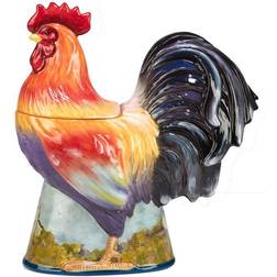 Certified International Rooster Meadow 3-D Rooster 1-Piece Biscuit Jar