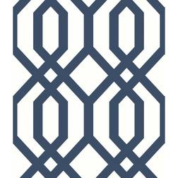 RoomMates Gazebo Lattice Peel & Stick Wallpaper, Blue