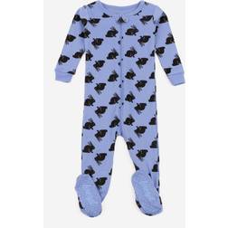 Leveret Baby Footed Bunny Pajamas - Blue