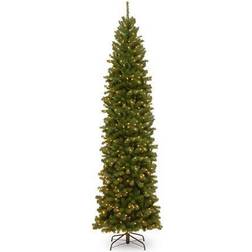 National Tree Company 9 ft Pre-Lit North Valley Spruce Slim Artificial Christmas Tree 108"