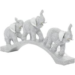 Willow Row Silver Polystone Glam Elephant Sculpture SILVER Figurine