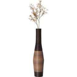 Uniquewise 41 in. Tall Brown Decorative Freestanding Antique Cylinder Shape Floor Vase