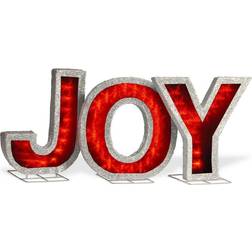 National Tree Company JOY Sign with LED Lights Figurine 18.5"