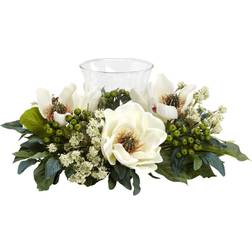 Nearly Natural White Magnolia Artificial Flower Arrangement