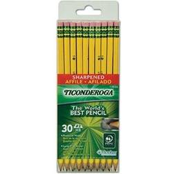 Dixon Ticonderoga Pre-Sharpened Pencil, #2, Yellow Barrel 30/Pack