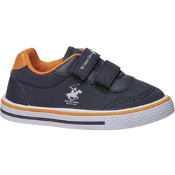 Beverly Hills Toddler 2V Canvas Sneakers - Navy/Orange