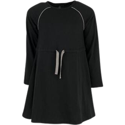 Leveret Matching Girl & Doll Drawstring Dress Neutrals - Black
