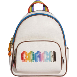 Coach Mini Court with Rainbow Coach Backpack - Gold/Chalk Multi