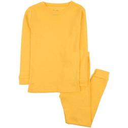 Leveret Solid Color Pajama Set - Yellow