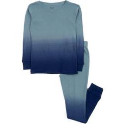 Leveret Kids Cotton Pajamas - Blue Ombre Tie Dye