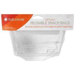 Full Circle 232065 2 Count Snack Bag, Clear Plastic Bag & Foil
