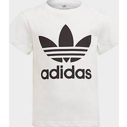 Adidas Kid's Adicolor Trefoil Tee - White/Black (H25246)