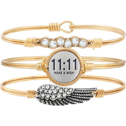 Luca + Danni 11:11 Stack Set of 3 Bracelet - Gold/Silver/Crystal