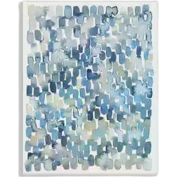 Stupell Industries Coastal Tile Abstract Soft Blue Beige Shapes by Grace Popp Wall Decor 10x15"