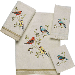 Avanti Gilded Birds Guest Towel Beige (76.2x40.64)