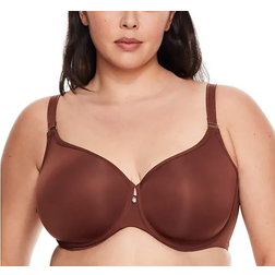 Curvy Couture Tulip Smooth Convertible T-shirt Bra - Chocolate