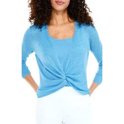 Nic And Zoe 4-Way Convertible Cardigan - Blue Jewel