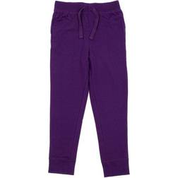 Leveret Kid's Solid Color Classic Drawstring Pants - Dark Purple