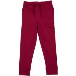 Leveret Kid's Solid Color Classic Drawstring Pants - Maroon