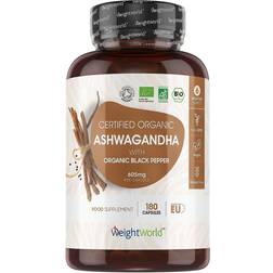 WeightWorld Ashwagandha With Organic Black Pepper 180 Stk.