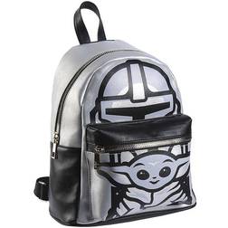 Casual Backpack The Mandalorian Silver (22 x 27 x 12,5 cm)