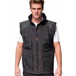 Result Unisex Work-Guard Vostex Bodywarmer Gilet Workwear (3XL) (Black)