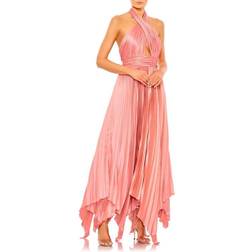 Mac Duggal Pleated Halter Gown Rose