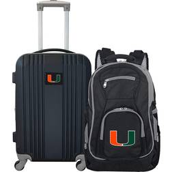 Mojo Miami Hurricanes 2-Piece Luggage & Backpack Set