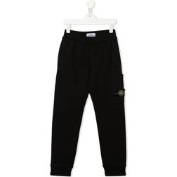 Stone Island Kids' Cotton Fleece Cargo Joggers