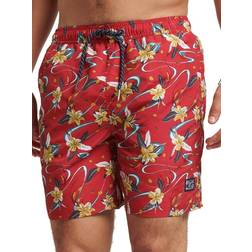 Superdry Vintage Hawaiian Swim Shorts - Red