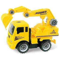 T29A Take A-Part Construction Truck with 4 Different Forms, Dump Truck, Crane, Cement Mixer, Excavator