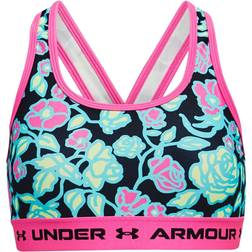 Under Armour Girls 7-16 Printed Crossback Sports Bra, Girl's, Medium, Oxford