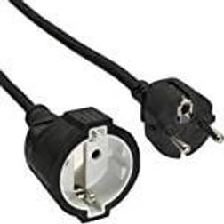 InLine Protective Contact Extension Cable with Child Lock Plug Socket (7 m) Black